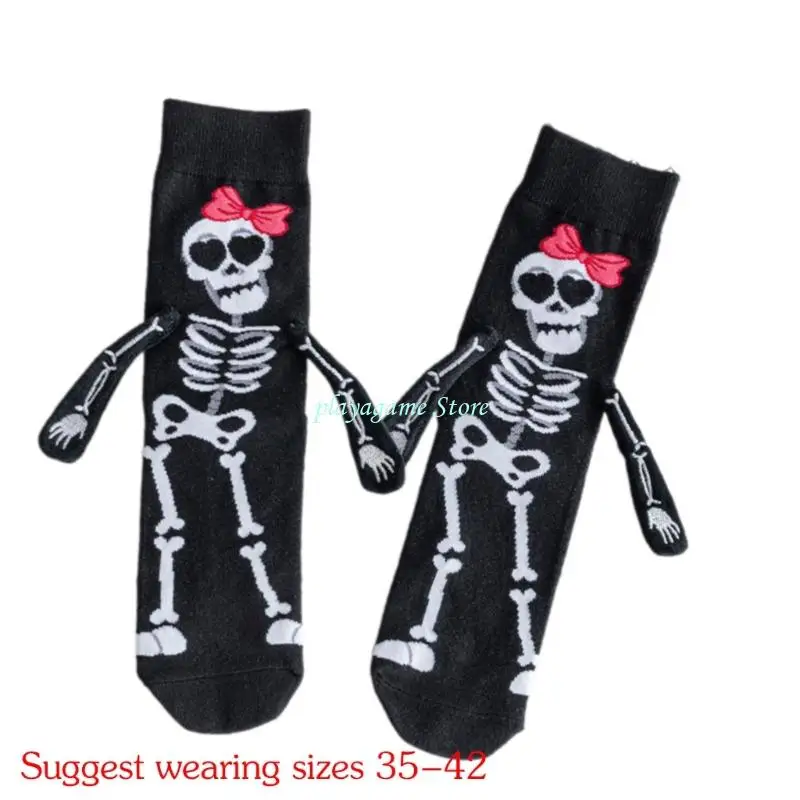 Y88A Halloween theo chủ đề Skeleton Bàn tay Bàn tay ngắn Thiết kế unisex Thiết kế vớ mắt cá chân thoải mái cho sự kiện tiệc tùng