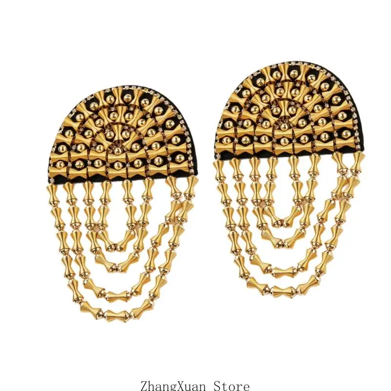 Quasten Epaulet Retro Pin Quasten Kette Epaulette Quasten Schulter Epaulet für Bühnenkostüme und Tanzaufführungen 3XUF – Detail 8