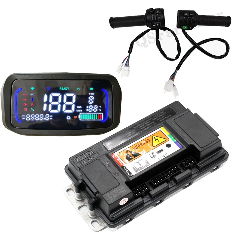 VOTOL Controller EM50-4 72300 80A/300A 400W-2KW Electric scooter controller motherboard with N1S display speedometer & Throttle