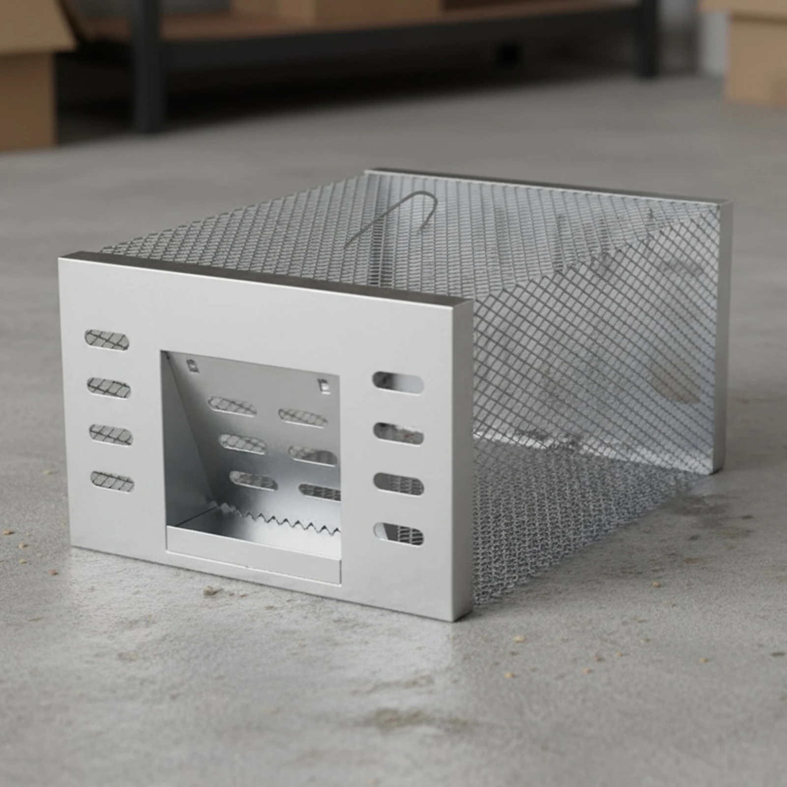 الإنسان الذكية مزدوجة الباب فخ الجرذ الصلب لا قتل لايف الصيد مع ثقوب الهواء الفئران فخ فعالة الصحية آمنة قفص الماوس الفخاخ #6