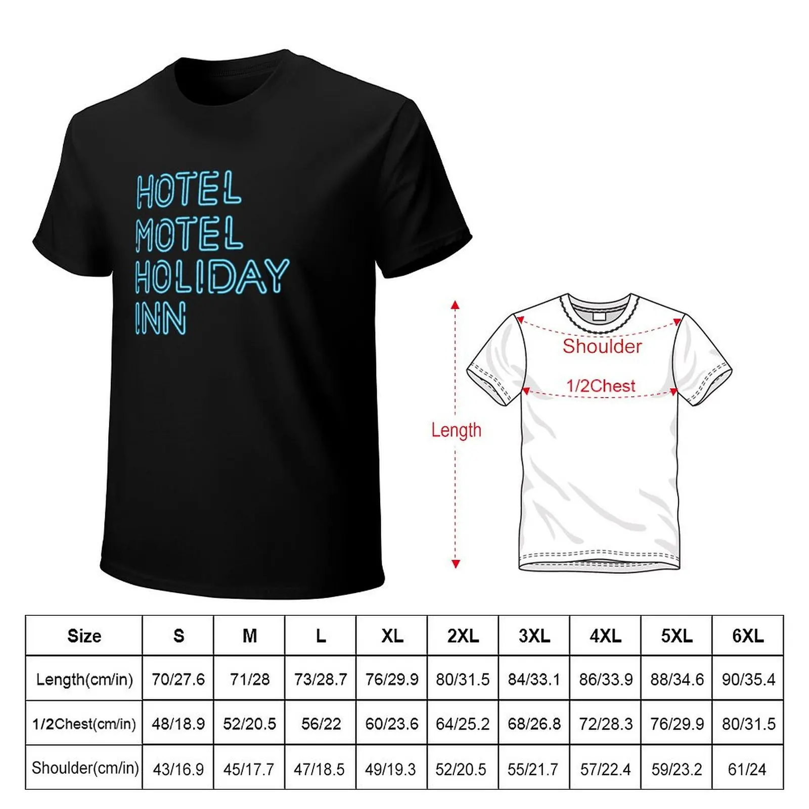 Hotel Motel Holiday Inn T-Shirt Basic Crew Neck Short Sleeve Top
