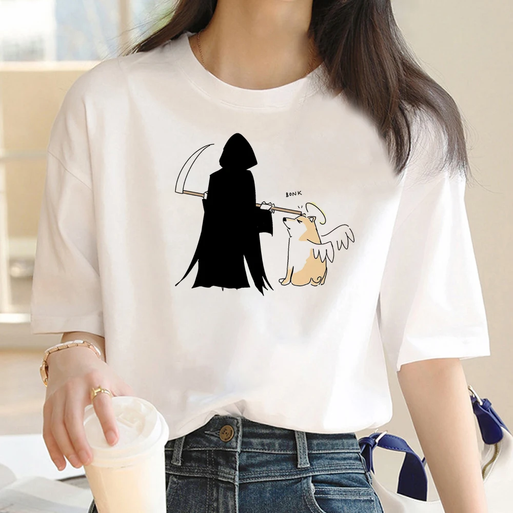 Cheems tshirt women comic summer harajuku t shirt girl streetwear graphic clothes