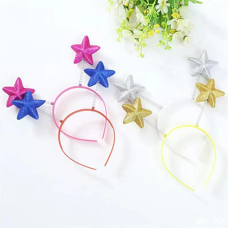 Alien Antenna Headband Color Foam Round Ball Star Hair Hoop Cock Shaped Headband For Valentine's Day Party Hair Accessories