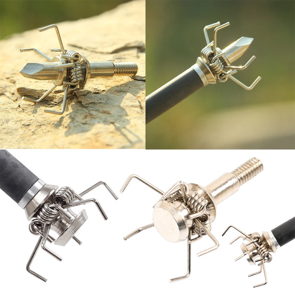 Judo Arrowhead 100 Grain ID6.2mm Screw-in Points Archery Hunting Target Practice Shooting Accessories