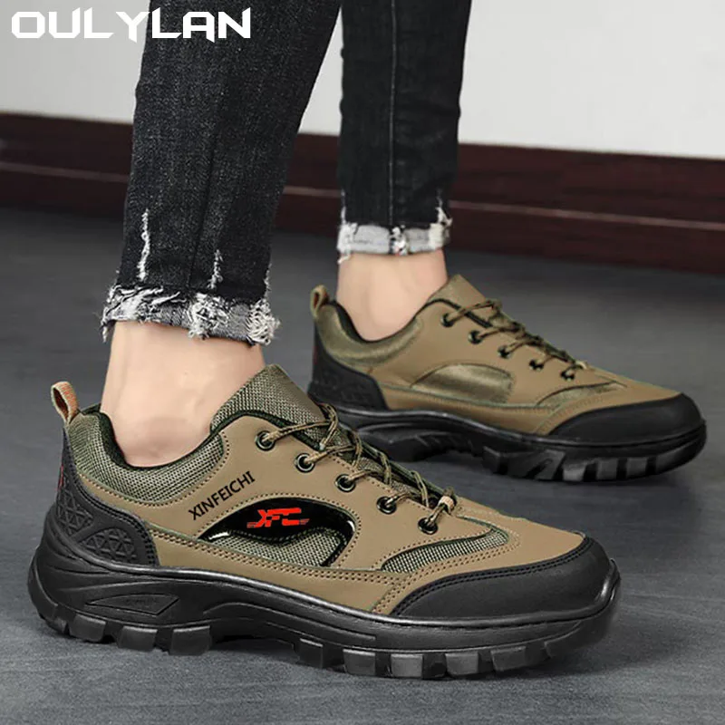 

Oulylan Hiking Shoes Men Casual Sport Sneakers Rubber Non Slip Outdoor Walking Trekking Shoes Comfortable Climbing Sneakers Male