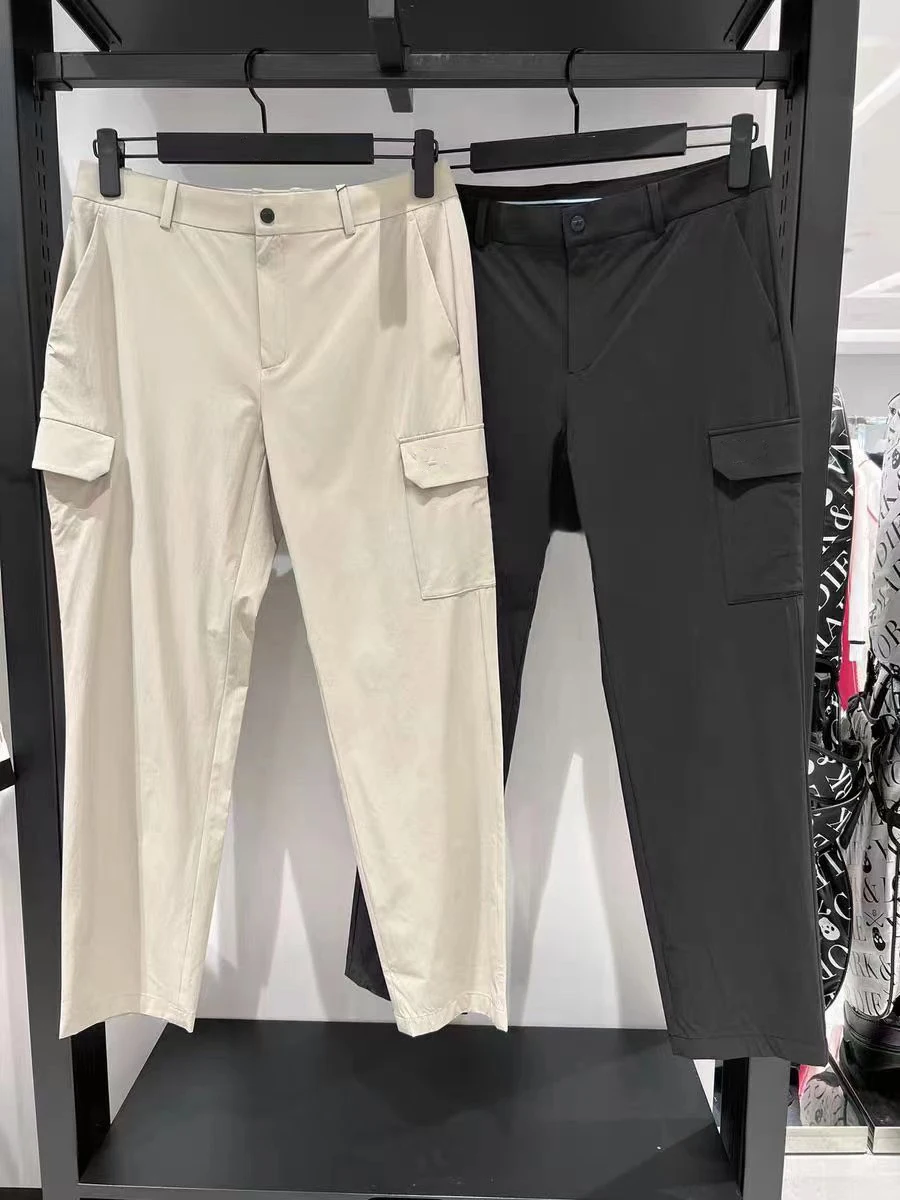 Men's golf pants casual pure color spring and summer thin sports casual comfortable and breathable