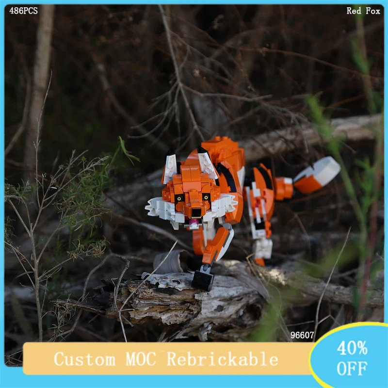 

Beasts Animal Series MOC Movable Red Fox Animal Building Block Model Decoration DIY Adult Toys Teen Assembled Holiday Gift 96607