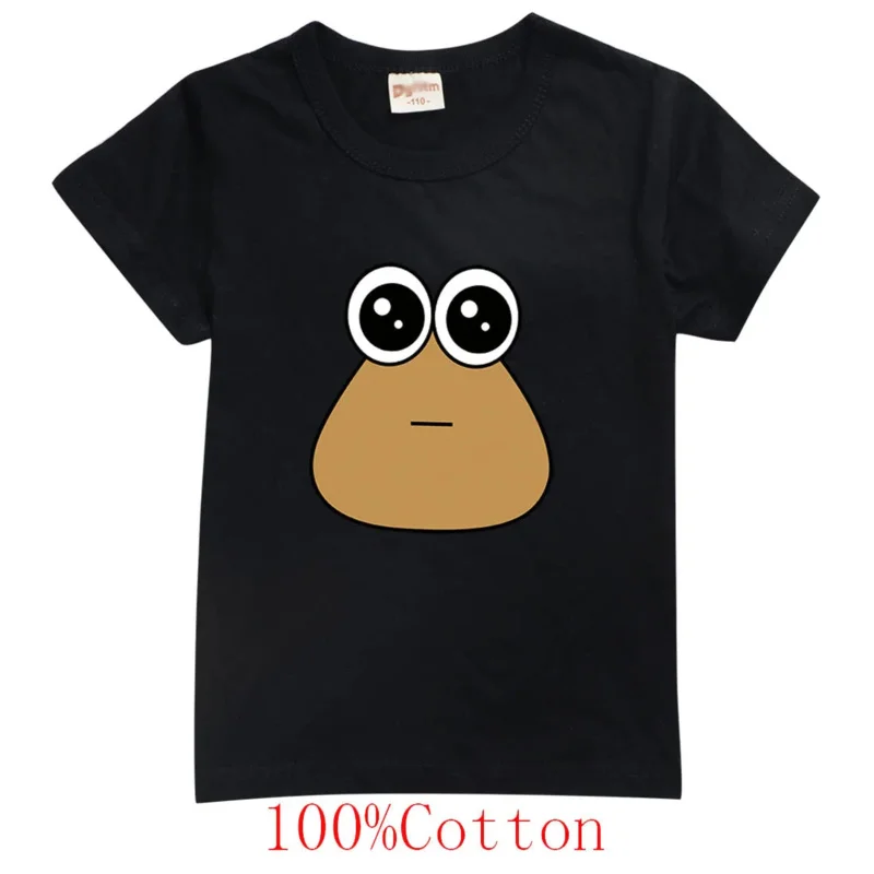 Hot game my pet alien Pou tshirt cosplay costumes child cartoon short sleeve top 3D printing casual street clothes