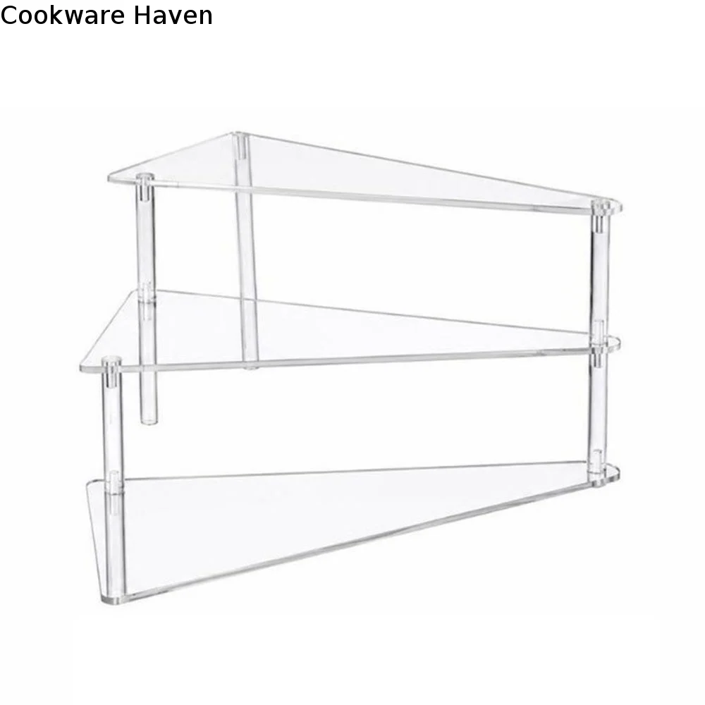 3/4 Tier Acrylic Display Stand Triangular Base Durable Acrylic Display Riser Multifunctional Transparency Cupcake Stand