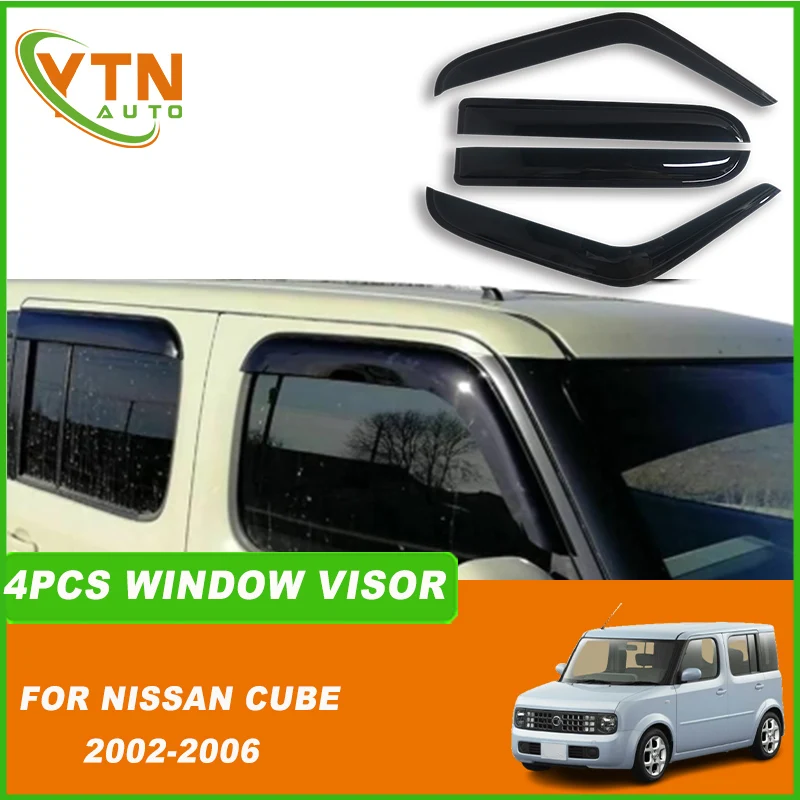

For Nissan Cube 2002 2003 2004 2005 2006 Window Visor Sun Rain Deflector Guard Side Window Deflector