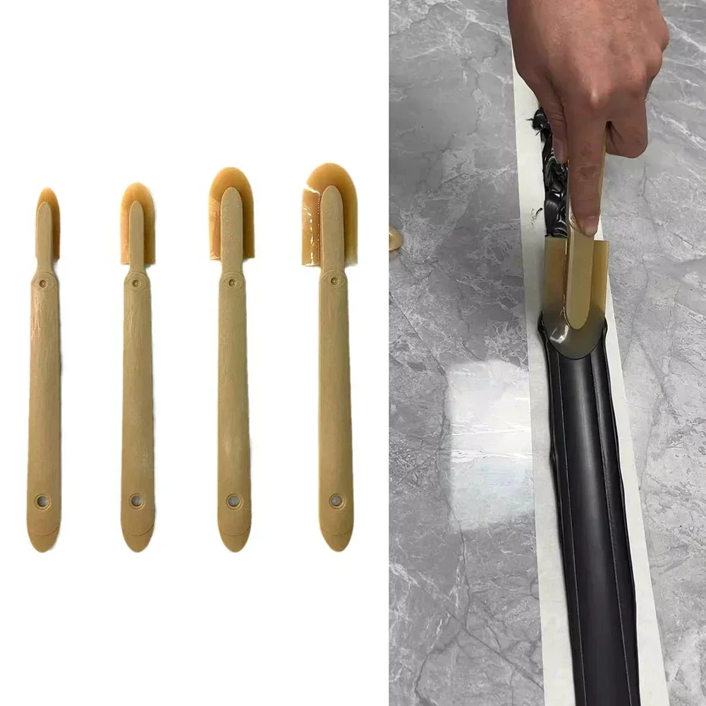 Finishing Tool Extended Length Rubber Spatula Caulking Tool 4pcs Sealant Finishing Tools Rubber Caulk Caulking Silicone Sealant