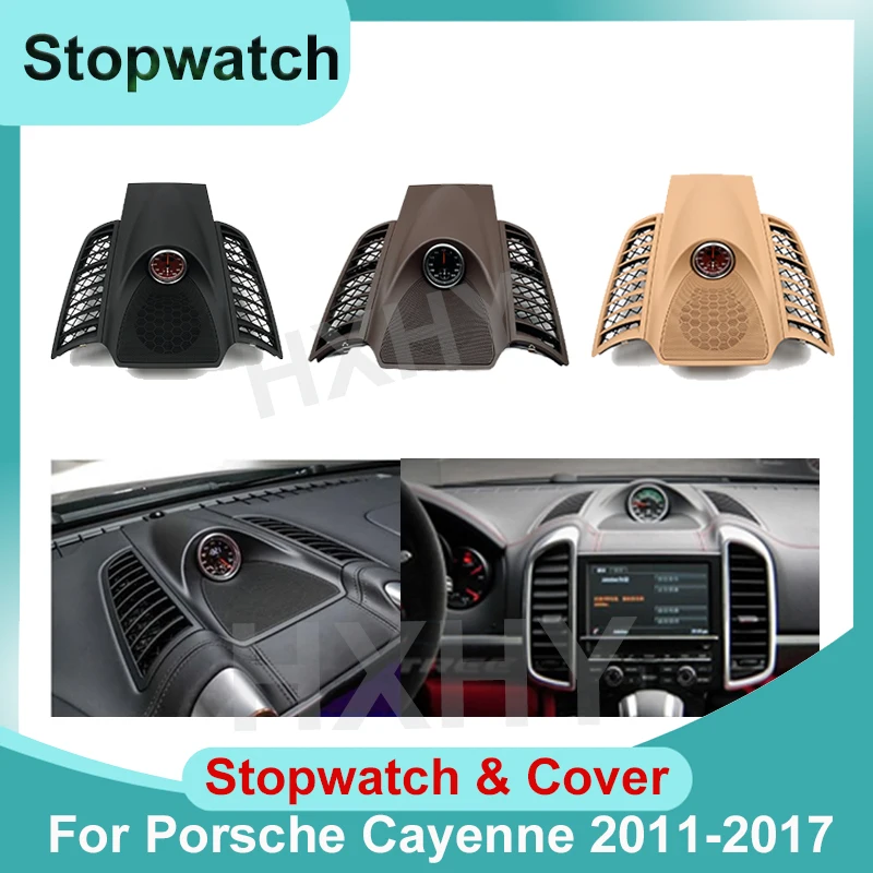 Car Dashboard Stopwatch Decoration Clock Time Support Sport Chrono Center Electronic Meter For Porsche Cayenne 2011-2017