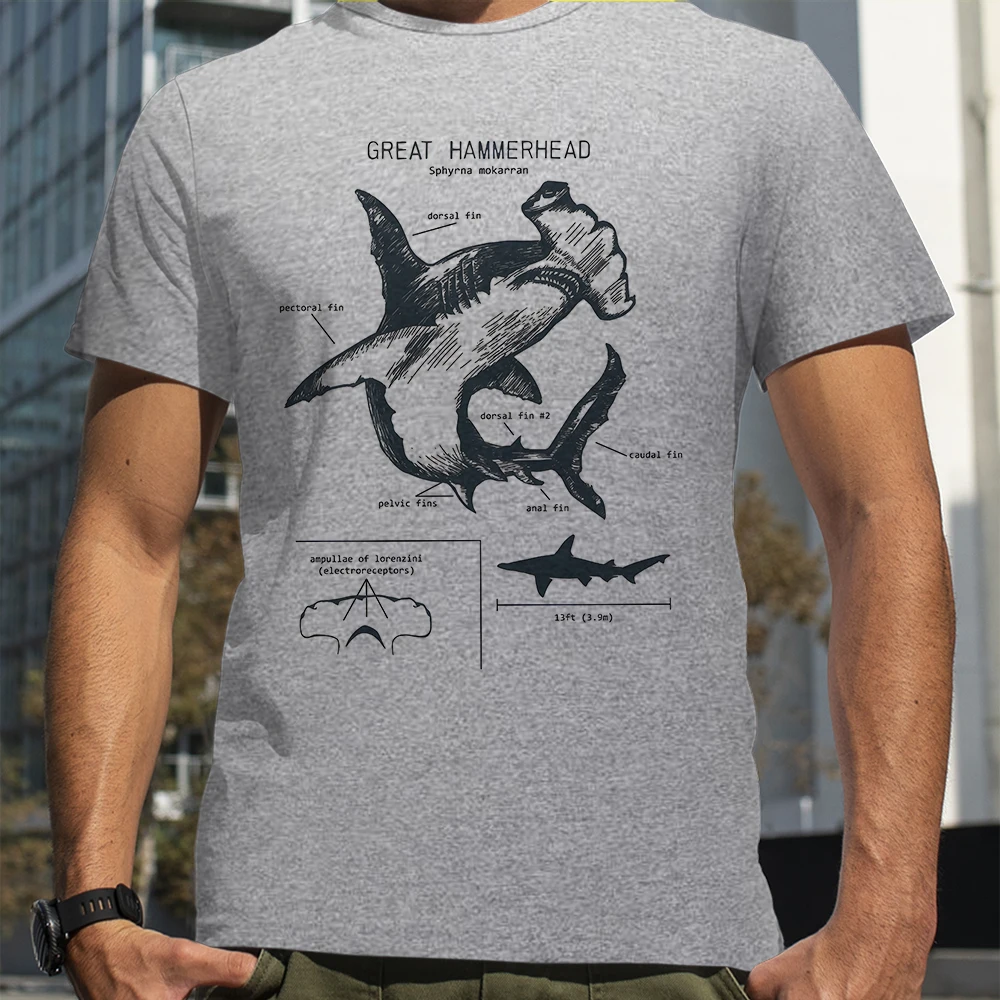 القرش عاشق تي شيرت الصيف الرجال الشارع الهيب هوب الشرير نمط فضفاض المتضخم عارضة أزياء تي شيرت الخريف والشتاء الملابس الداخلية #2