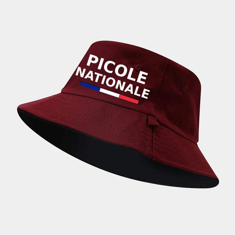 XL Reversible Bucket Hat 62-64cm Big Head French Picole Nationale Print Double Sided Fisherman Cap Sun Shade for Men Women view 4