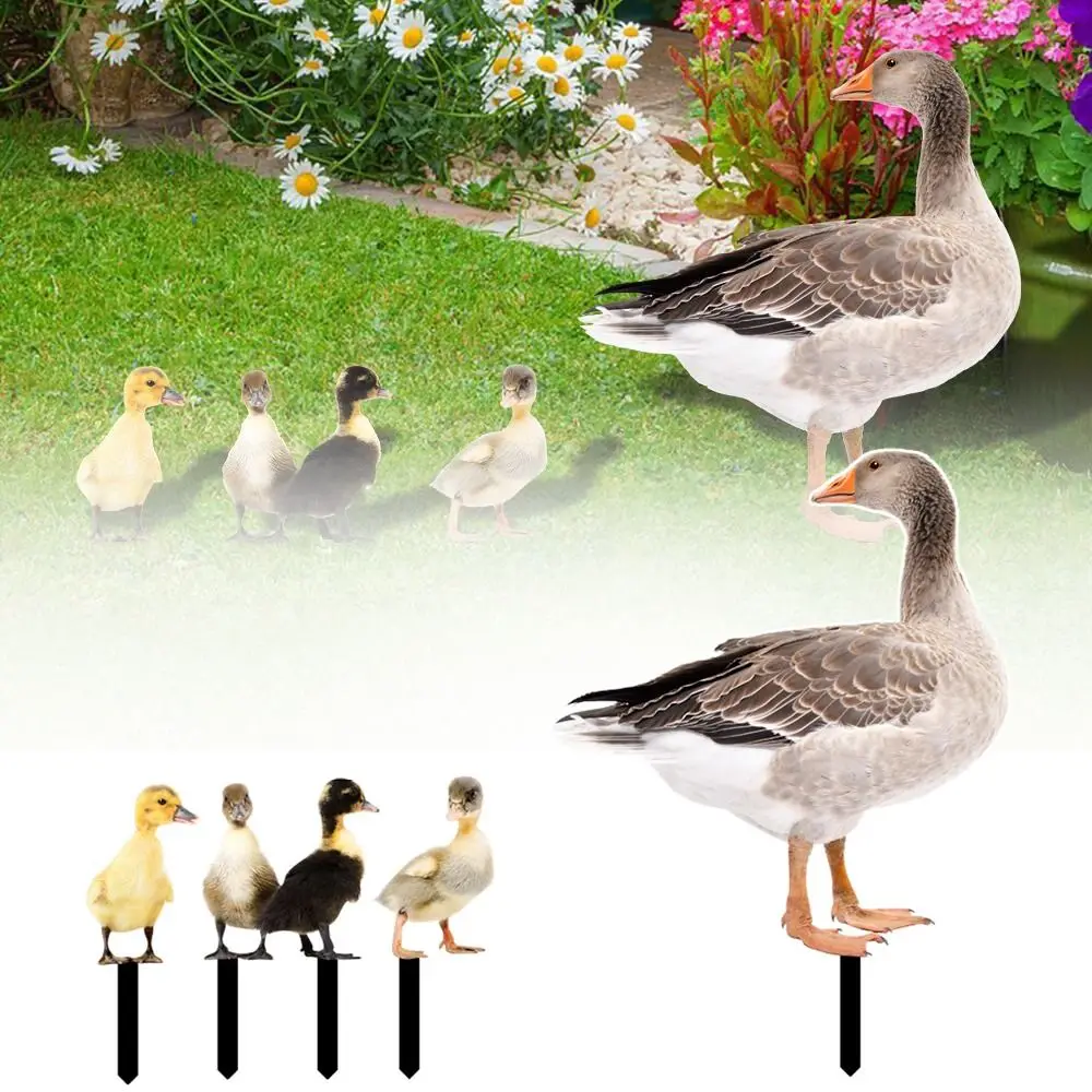 

Creative Acrylic Duck Garden Stakes Multicolor Yard Art Outdoor Duck Panel Accessories DIY Garden Stake Decoration