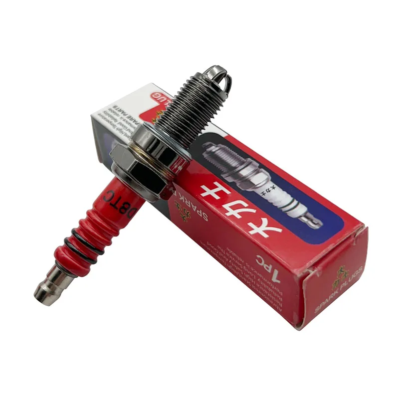 Bougie d\'allumage de moto Super D8TC à trois électrodes 125cc pour DR8EA D8EA DR8EIX DPR8EA-9 DPR8EIX-9 festin 24 X24ESR-U HG22 X5CC R6J 1PC