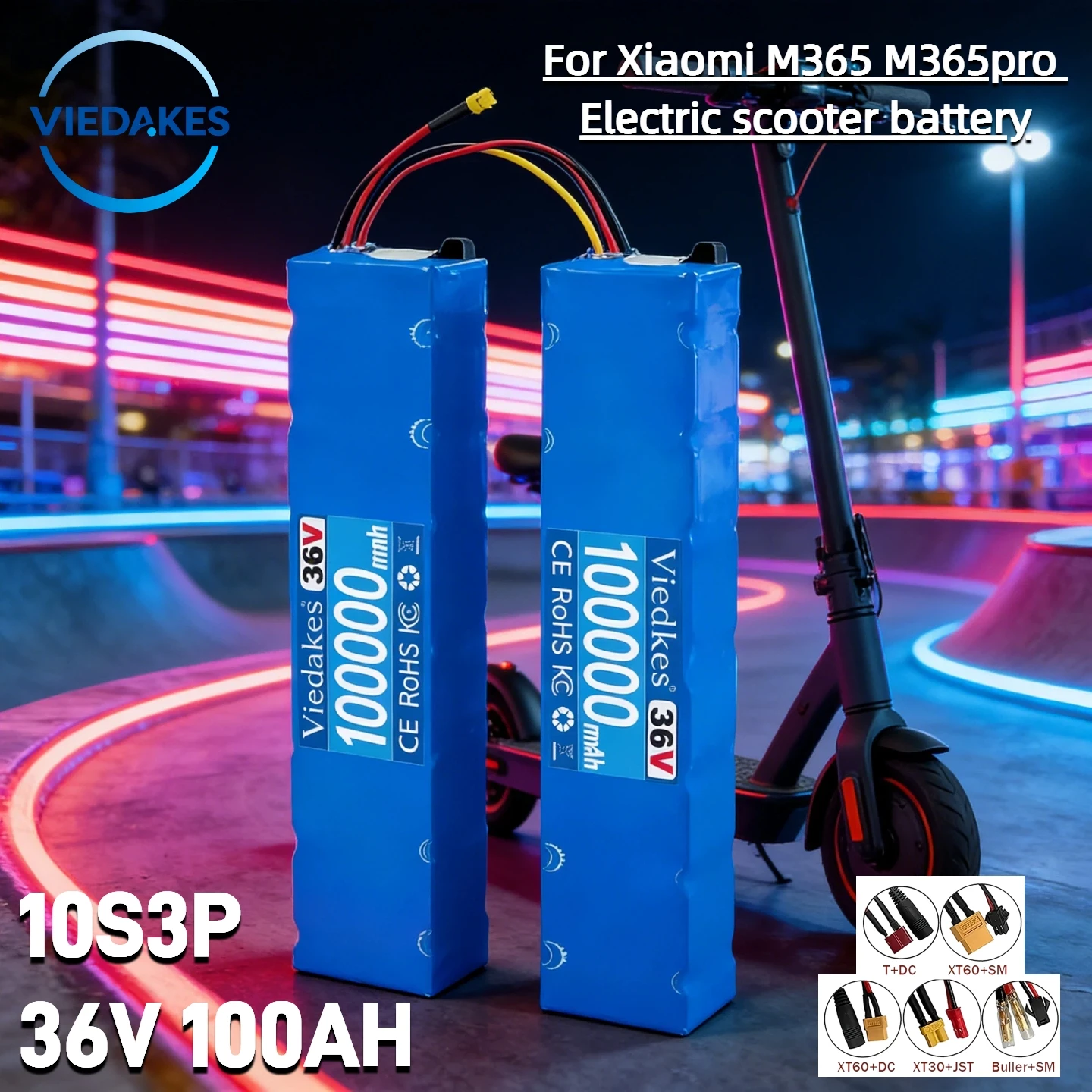 

Аккумулятор 18650 10s3p 36В, 100Ач, перезаряжаемый, для электросамокатов Xiaomi M365 M365pro, с BMS.