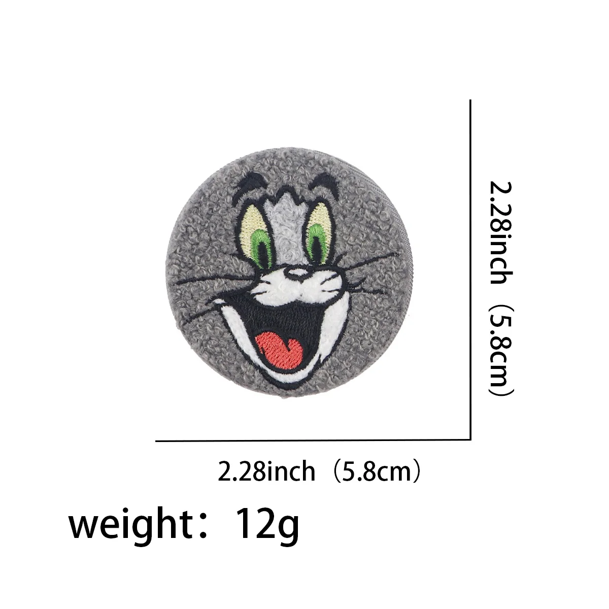 Cartoon Cat and Mouse Button Pins Tinplate Brooch Towel Embroidery Lapel Badges for Clothes Backpacks Briefcase Accessories Gift