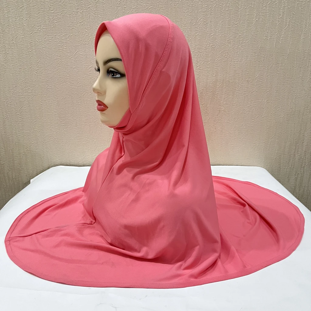 H124 Erwachsene, hochwertiger, großer muslimischer Hijab-Schal mit Kinnteil, islamisches Kopftuch, Hüte, Armia, zum Anziehen, Kopfbedeckung, Turban-Kappen – Detail 6