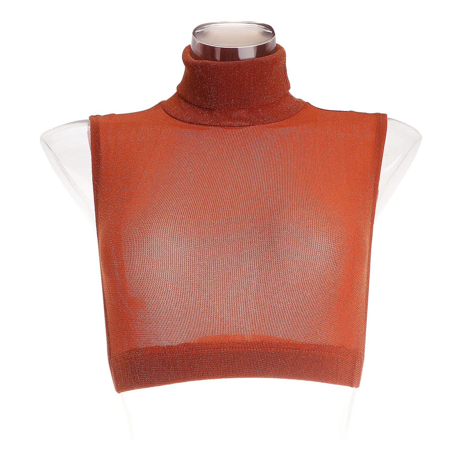 1 قطعة الياقة المدورة وهمية للنساء لمط كل مباراة الملابس التبعي سترة هوديي سترة الزي محسن #6