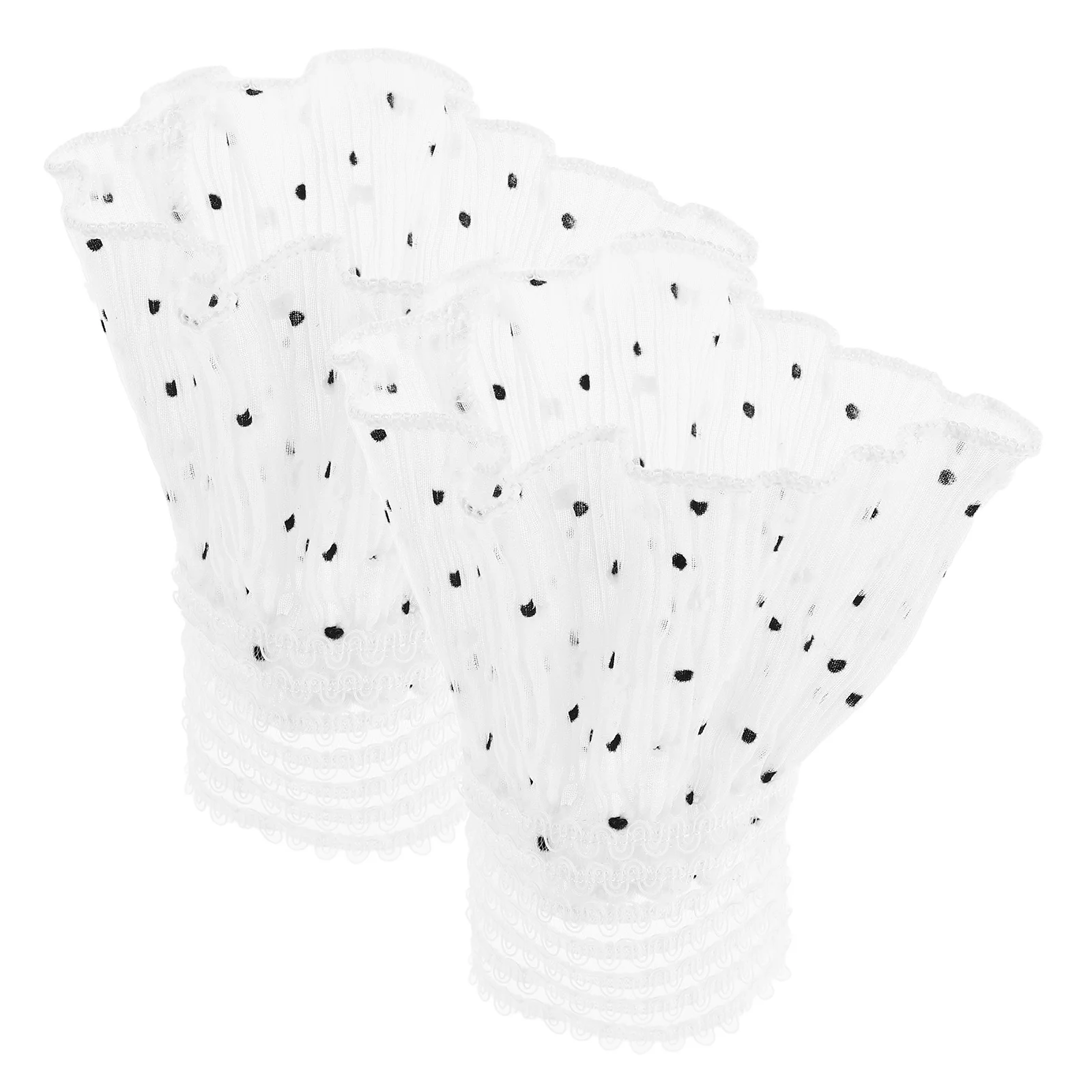 Lace Cuff Sleeves For Women Detachable Fake Floral Wrist Accessories Bridal Prom Costume Arm Cover Short Fingerless Gloves