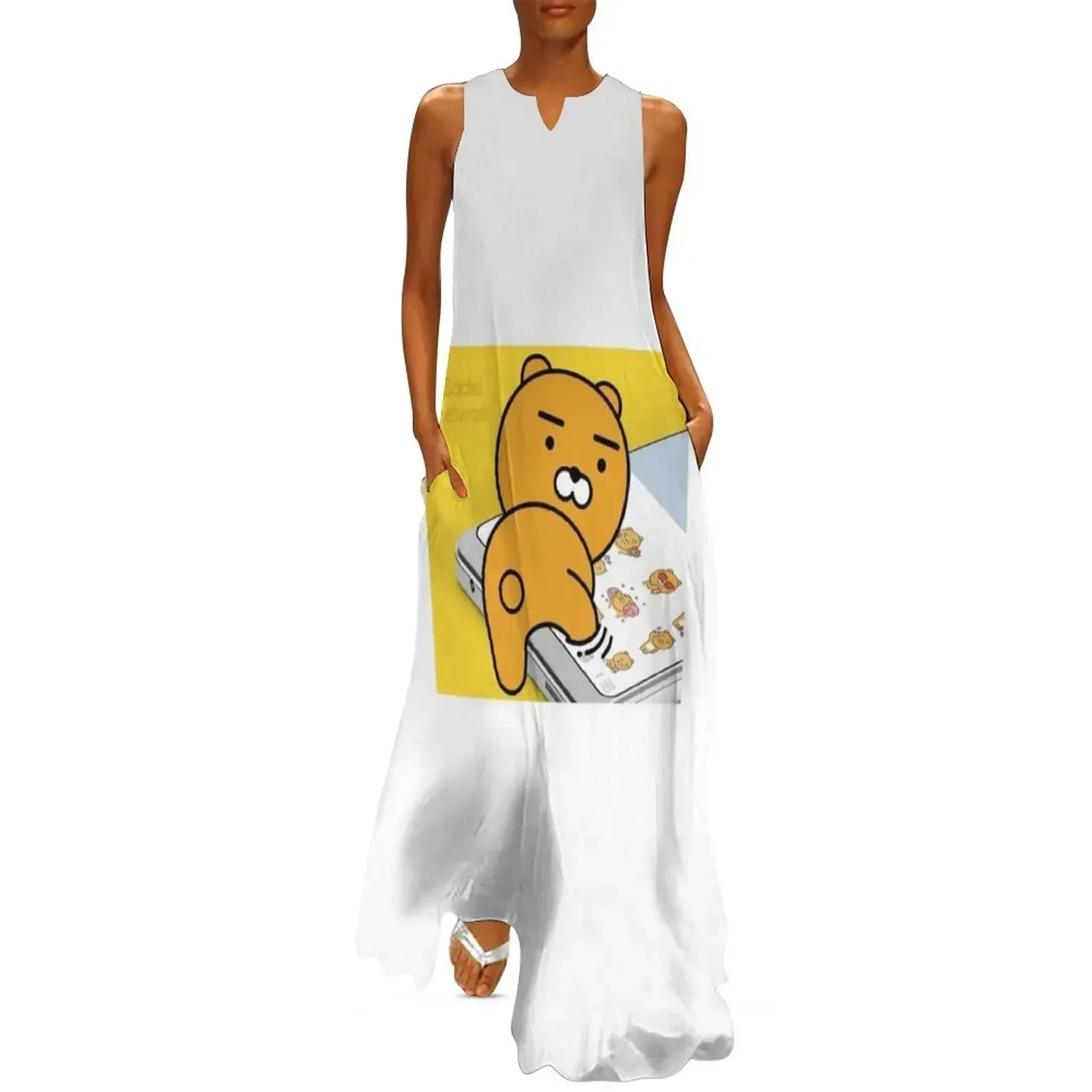 

Kakao social network cute bear Long Dress beach dress Woman fashion dress dresses summer women 2025