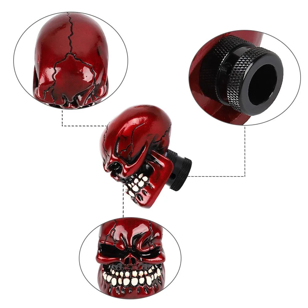 سباق الجمجمة والعتاد التحول المقبض الرياضة رافعة دليل رئيس والعتاد عصا نقل رئيس تعديل السيارات الملحقات #2