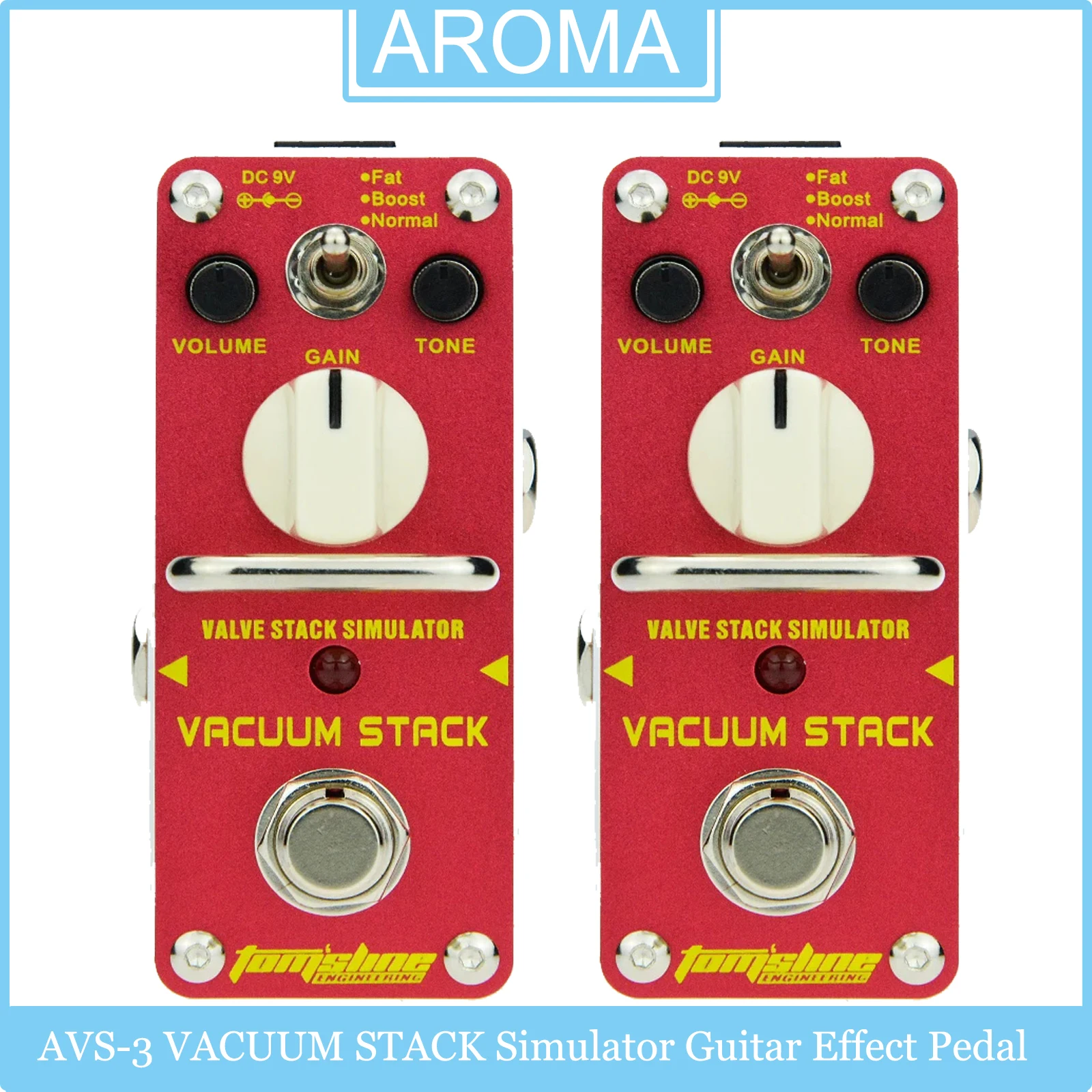 

AROMA Вакуумный стек, электрогитара, педаль эффектов, симулятор эффектов, ламповый усилитель, True Bypass, педаль AVS-3, мини-запчасти для гитары