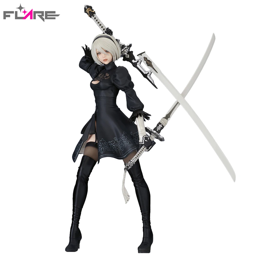 

Original New FLARE NieR:Automata 2B (YoRHa No.2 Type B) Version 2.0 Nice 285 mm Collectible Anime Figure Model Ornament Toys