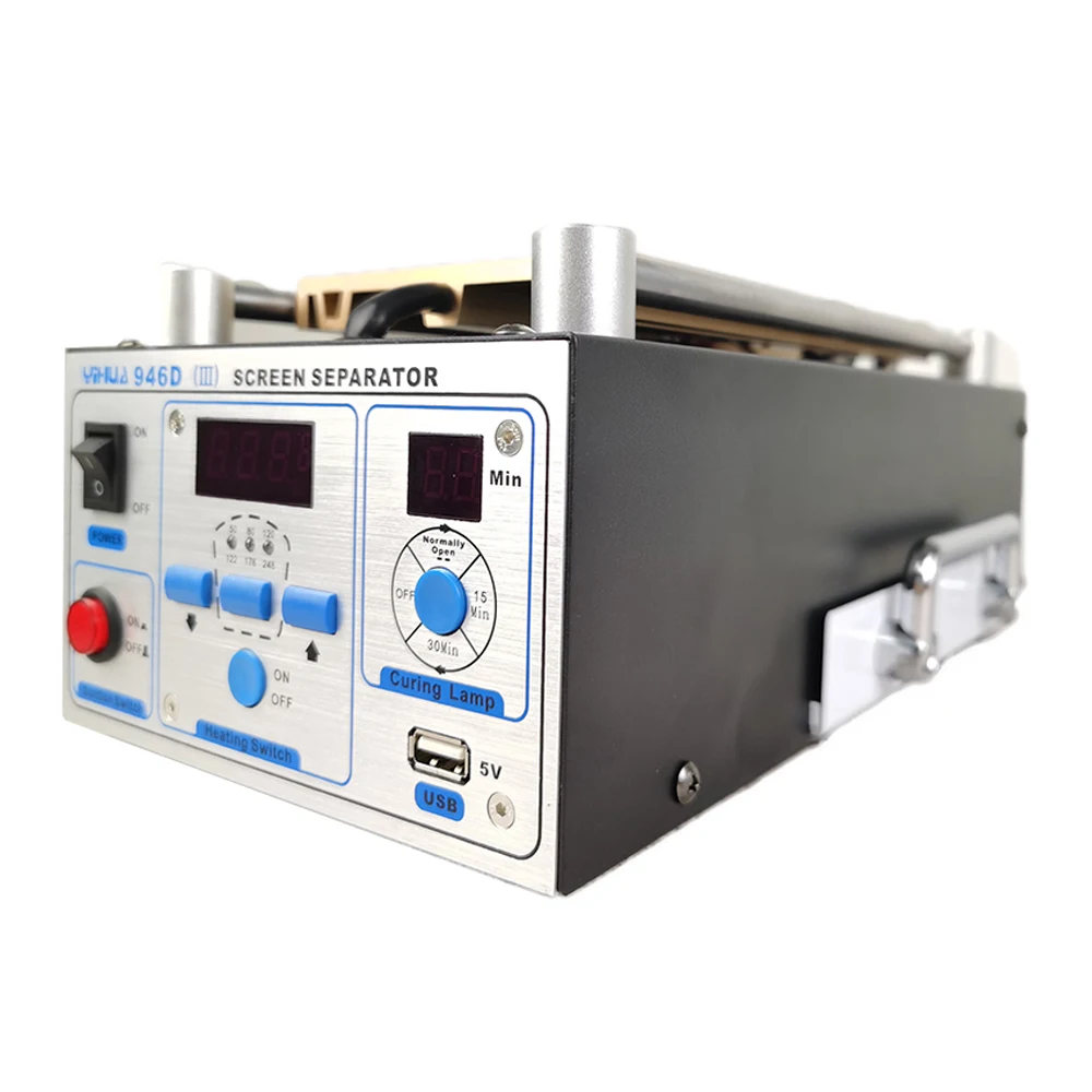 LCD Separator Phone Glass Split Screen Repair Separator YIHUA 946D-III LCD Screen Remover With Heating Plate Curing Lights