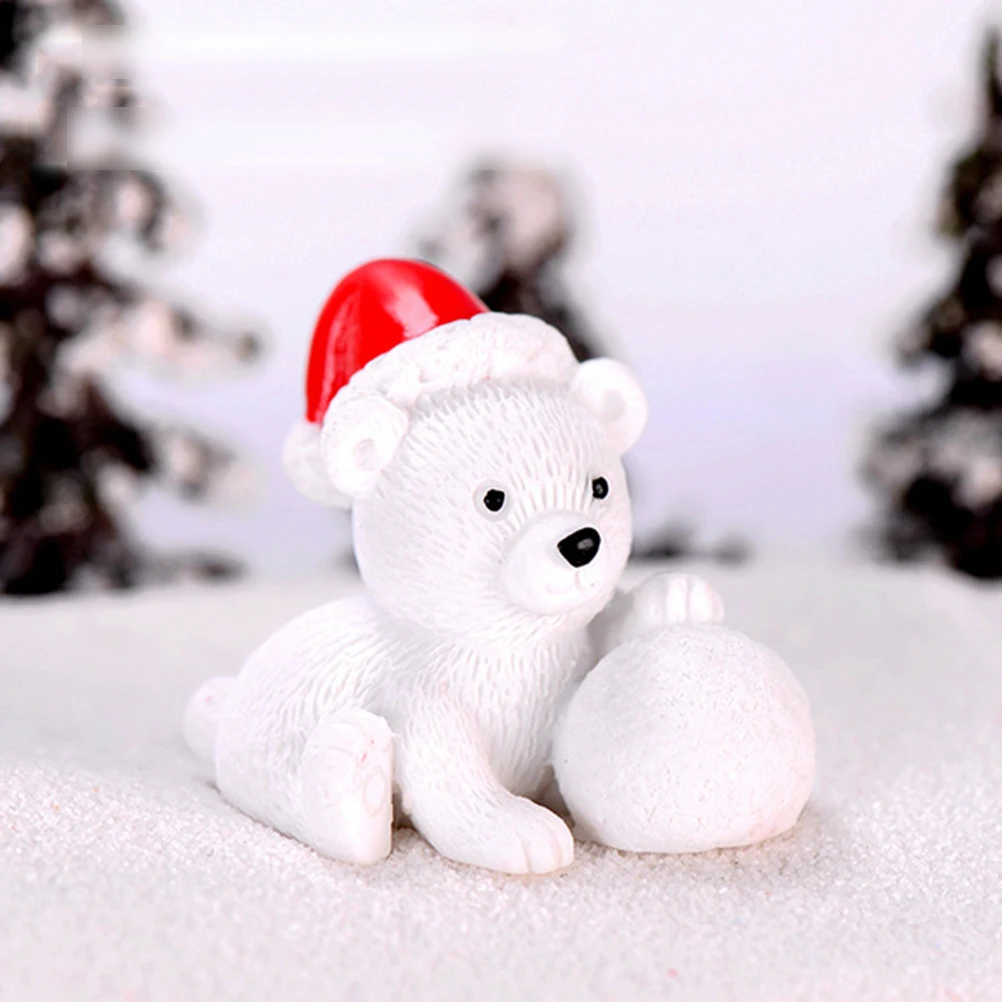 

18 pcs Snow Globe Figurines Christmas Resin Ornament Mini Landscape Accessories Decor For Holiday Party Supplies