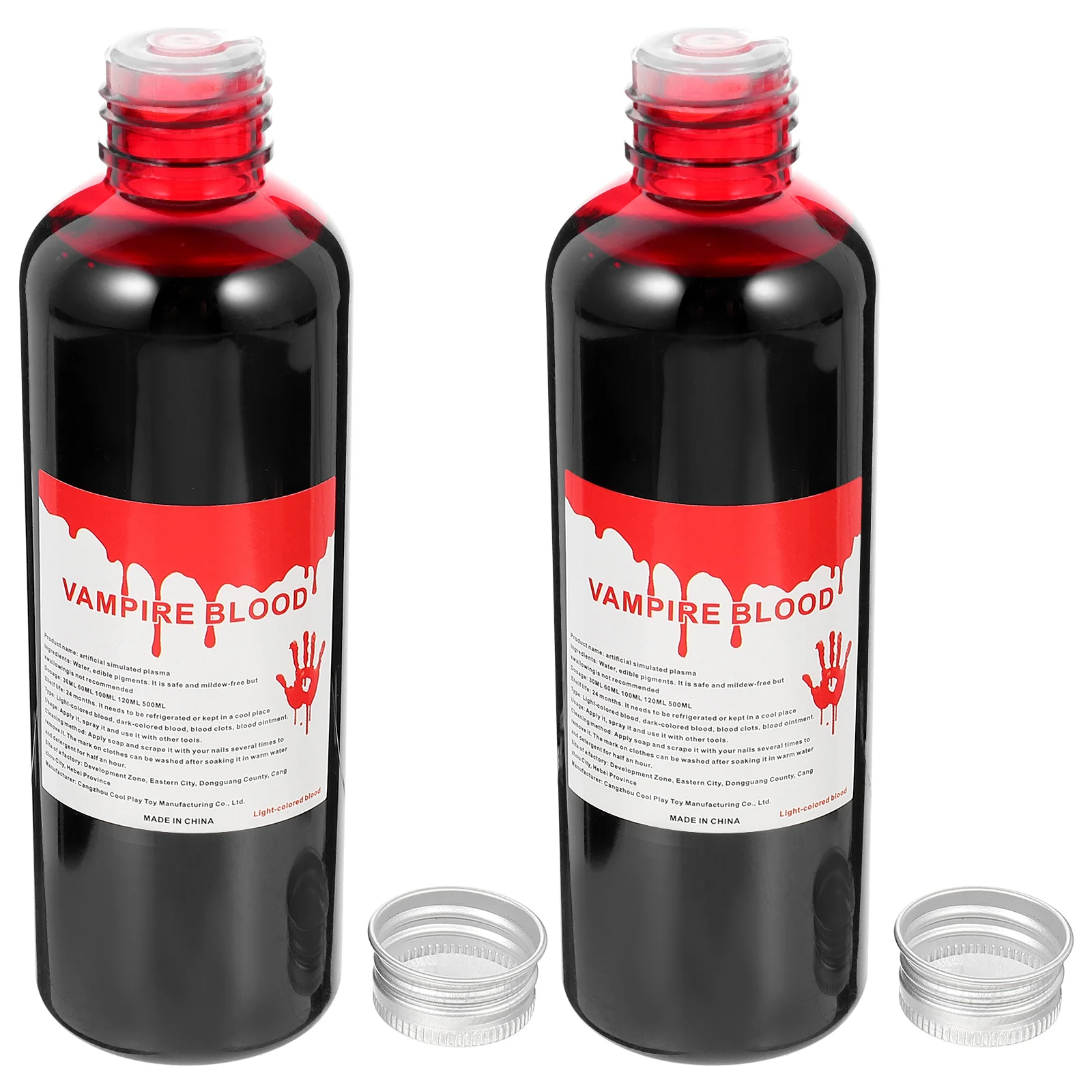 2Bottles Halloween Emulation Fake Props Makeup Blood 200ml Blood Whole Cosplay Prank Props Makeup Person Plasma Fake