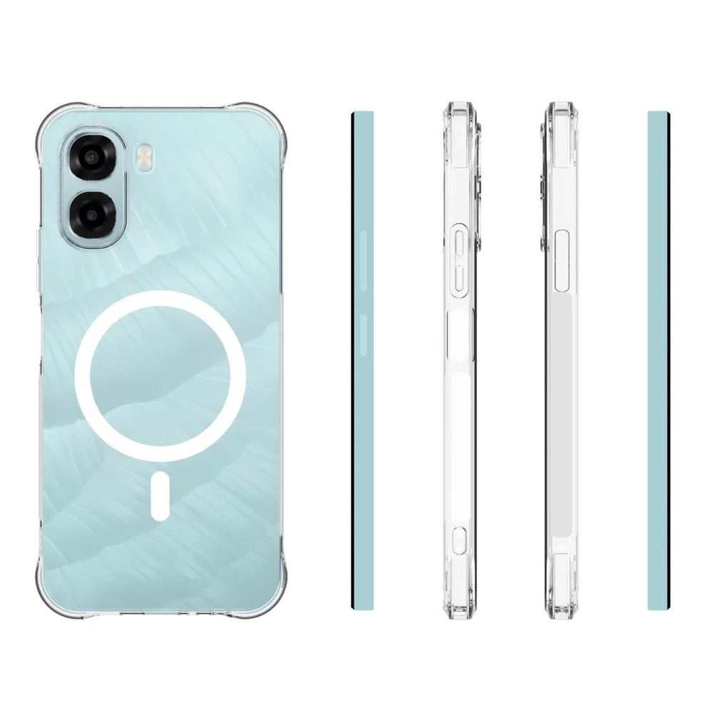 HD Clear Funda for OPPO A6x Case for MagSafe Magnetic Transparent TPU Drop-Proof Protection Phone Cover Capa
