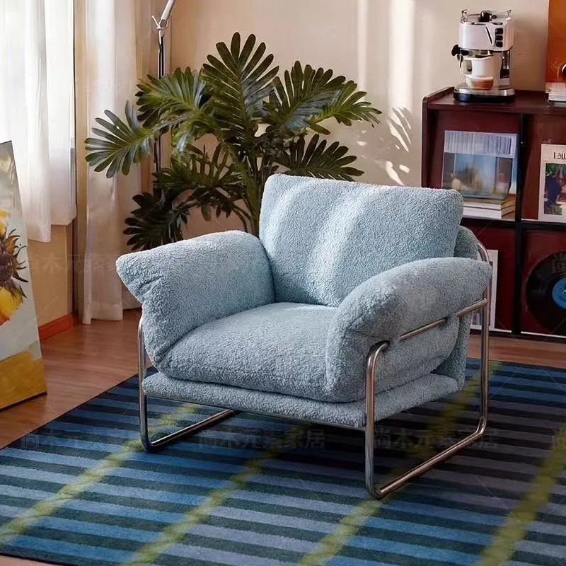 Mittelalterlicher Bauhaus-Designer-Loungesessel im italienischen minimalistischen Stil, luxuriöser Clubhouse-Verhandlungsstuhl
