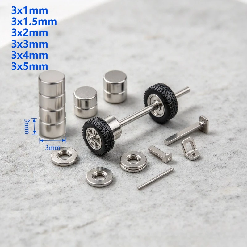 N35 3x1 3x1.5 3x2 3x3 3x4 3x5mm  Mini Round Disc Neodymium Magnet NdFeB Small Magnets for DIY Handmade Crafts
