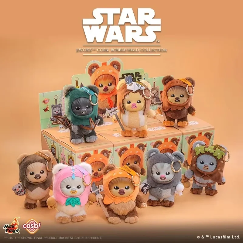 

Hot Toys Official Star Wars Ewok Cosbi Mystery Blind Box Mini Figures Cute Collectible Desk Decor Fans Collectors Birthday Gift