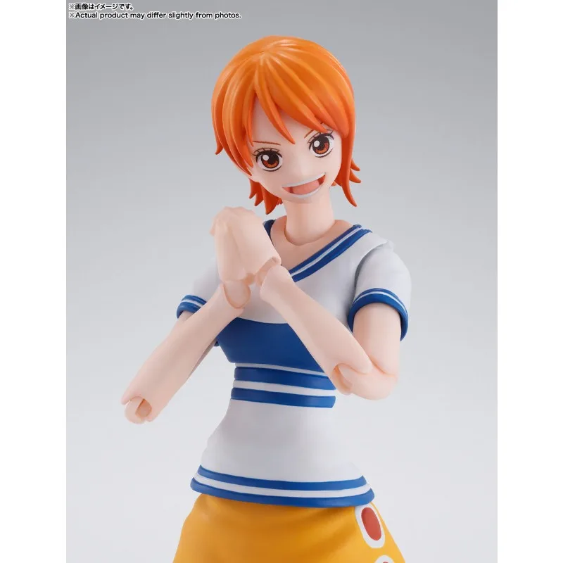 Bandai ของแท้อะนิเมะ One Piece Nami S.H.Figuarts Romance Dawn 14 ซม.คอลเลกชันรุ่น Action Figures ของเล่นของขวัญวันเกิด