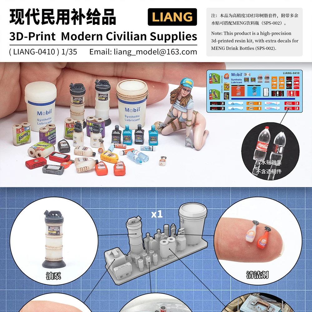 

Liang Model Tools For 3D-Print Modern Civilian Supplies Tools Detail-up Multi Scale Upgrade Kit Making Tools