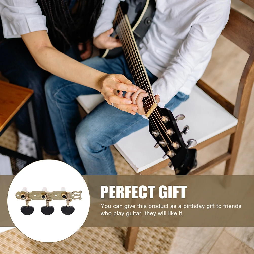 

1set Guitar Tuning Pegs Head Knob Semicircle Plastic Durable Musical Instrument Accessories Tuners Folk Pegs