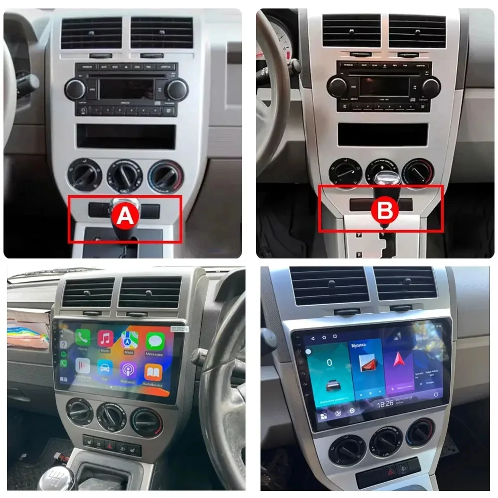 Android 16 For Dodge Caliber Jeep Compass 1 MK Patriot 2006 - 2010 Auto Car Radio Multimedia Video Player GPS 4G+WIFI 360 Camera