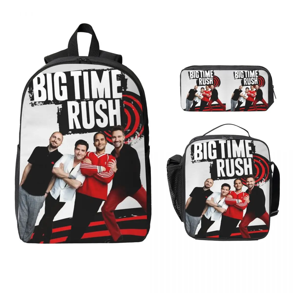 

Big Time Rush BTR Band Music Backpack Boys Girls BookBag School Bag Laptop Shoulder Bags 3ps Insulated Lunch Bag Pencil Case