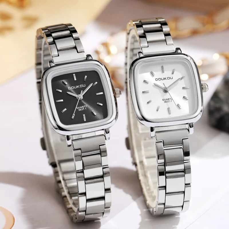 

Роскошные женские квадратные кварцевые часы с регулируемым стальным ремешком, простые женские наручные часы, часы для девочек, Relojes Para Mujer Montre Femmes