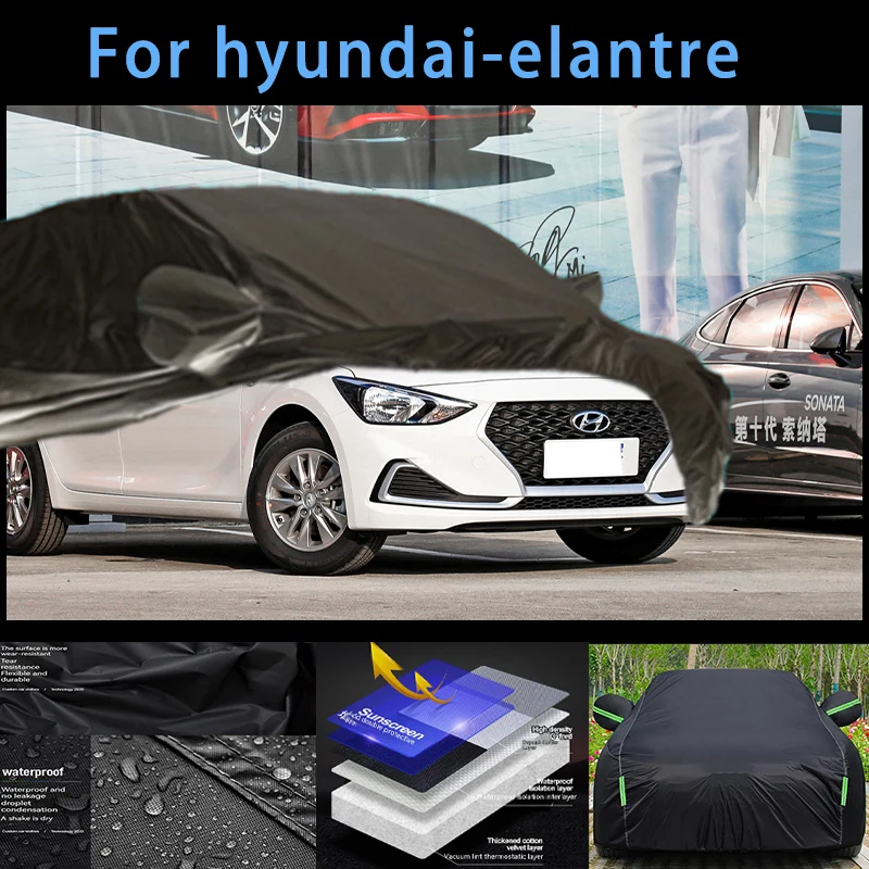 

For hyundai-elantre Outdoor Protection Full Car Covers Snow Cover Sunshade Waterproof Dustproof Exterior Car accessories