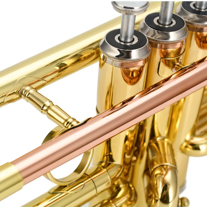 High quality B-tone trumpet instrument made of brass and phosphor copper material, practicing professional performance
