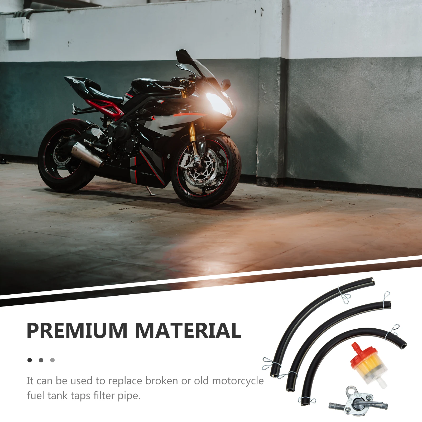 

Motorcycle Petrol Hose Motorcycle Fuel Tank Switch Gas Oil Switch Filter Pipe Replacement Parts for Tank Valve R om Color