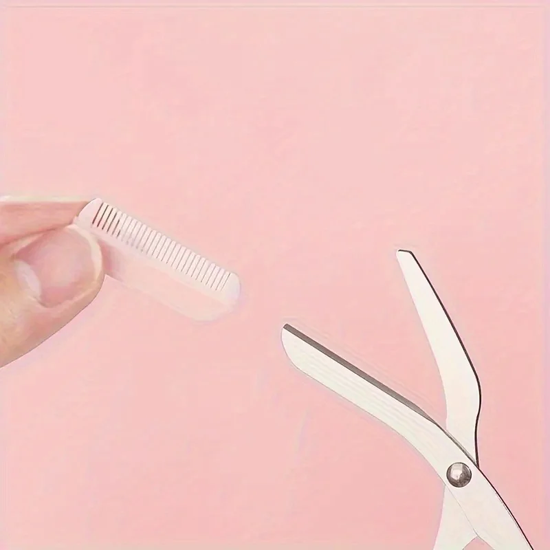 Eyebrow Trimmer Set, Precision Trimming Scissors, Curved Eyebrow Trimmer And Comb - For On-The-Go Eyebrow Grooming image 5