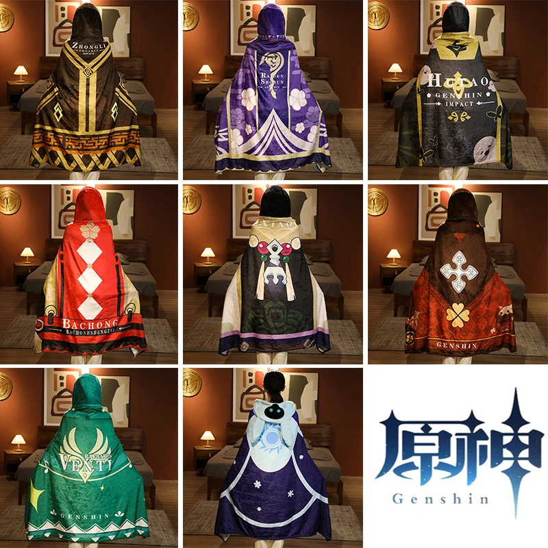 

Genshin Impact Cosplay Blanket Cryo Abyss Mage Game Character Hoodie Wearable Cloak Cape Pajamas Warm Costume Fans Collection