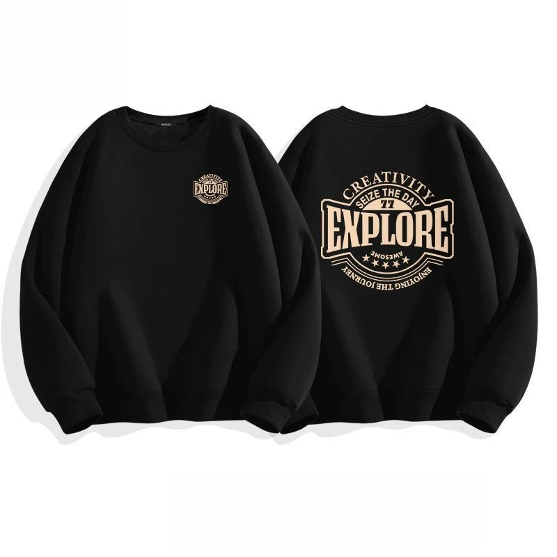 

American Crew Neck Sweater 2025 Autumn and Winter Tide Brand Long-sleeved Sweatshirt Men's and Women's Casual Versatile Jacket