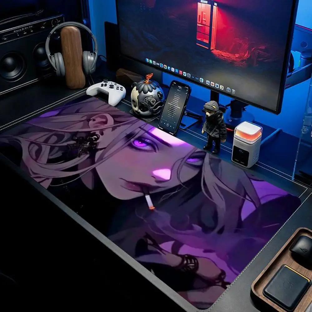 

Purple anime girl Mouse Pad large keyboard mouse desk pad non-slip rubber gaming mouse pad laptop mouse carpet