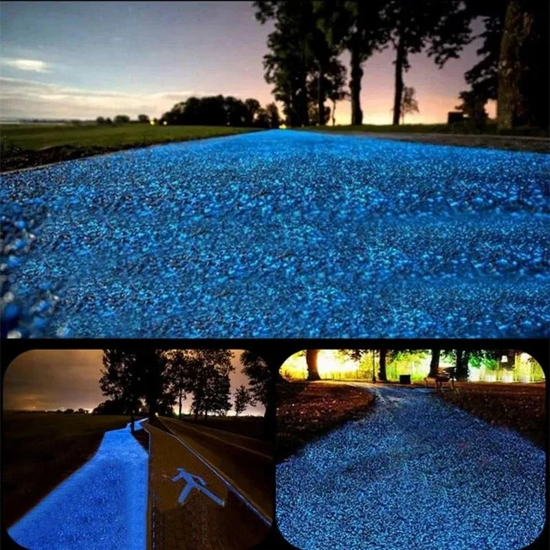 3-5mm 1000 Uds arena luminosa que brilla en la oscuridad piedra guijarros decorativos jardín patio pecera acuario hogar DIY adornos suministros